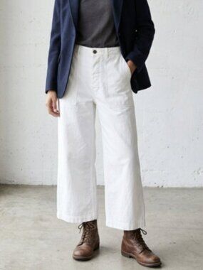 Nili Lotan Leon Boy Pant White Linen Cotton Ankle Wide Leg 2